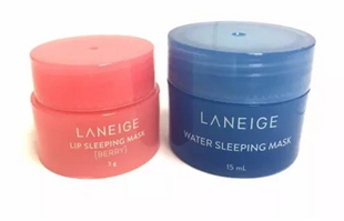 Набор для лица: ночная маска для губ 3 мл + увлажняющая маска 15 мл Laneige Sleeping Mask 989876_488514 фото